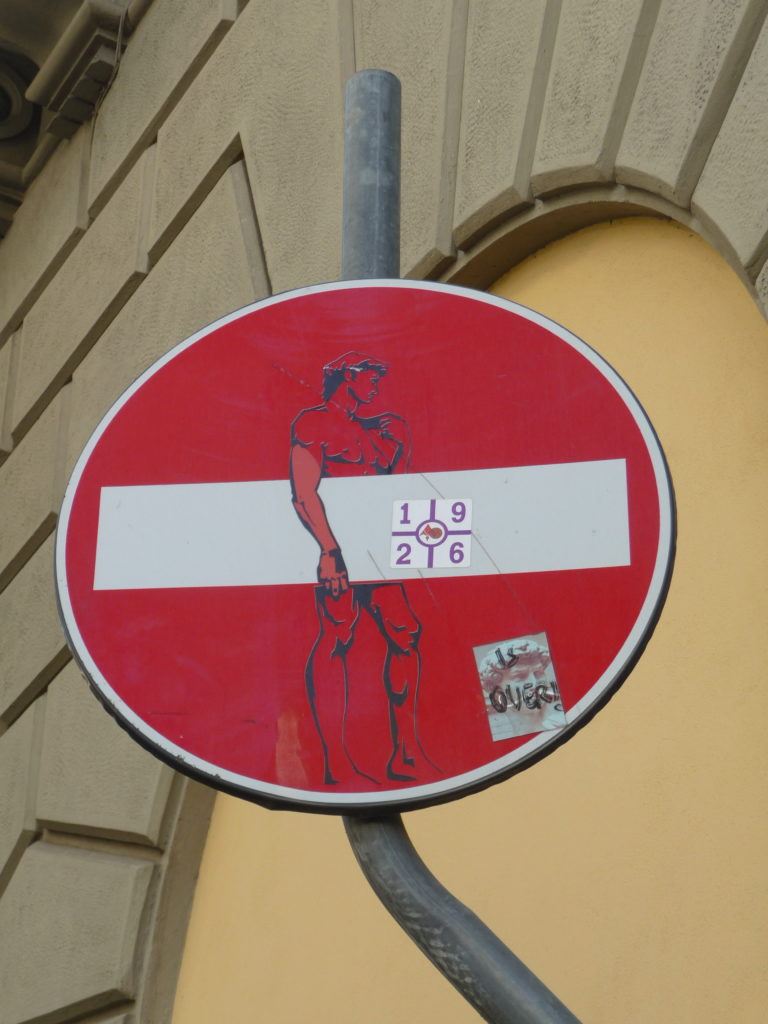 Street-art, Clet Abraham, Florence, Italie