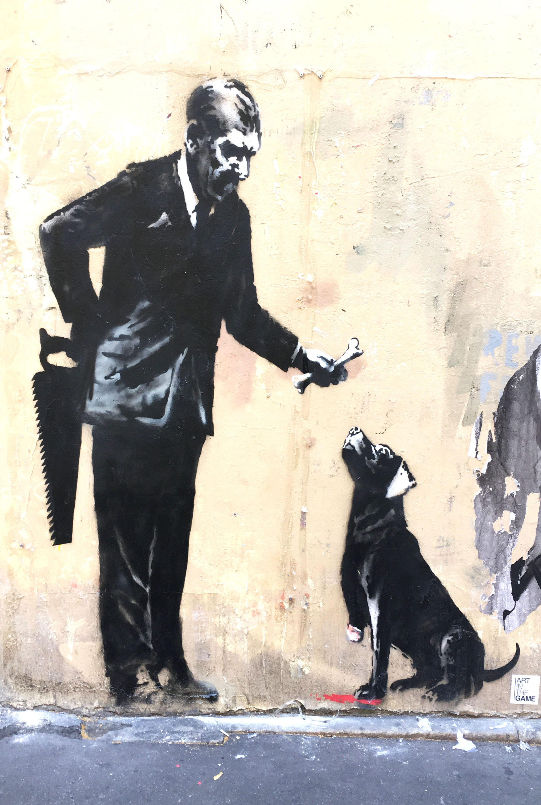Pochoir Banksy, Paris Sorbonne